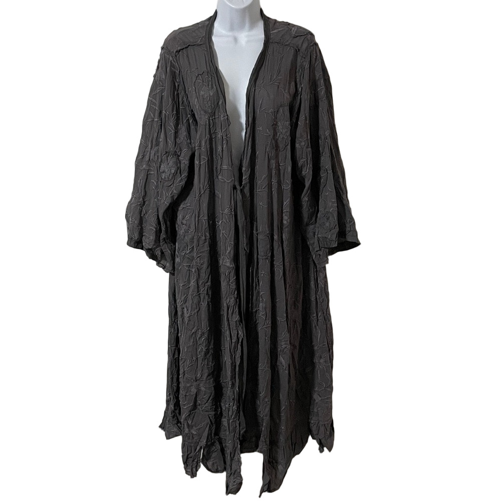 Magnolia Pearl Boho Embroidered/Appliqué Midi Kimono O/S - Picture 2 of 14
